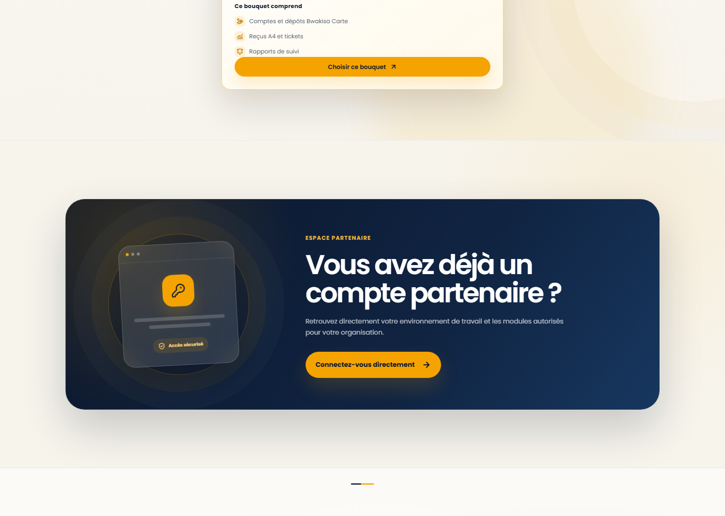 Accès au portail Partenaire sur le portail Web