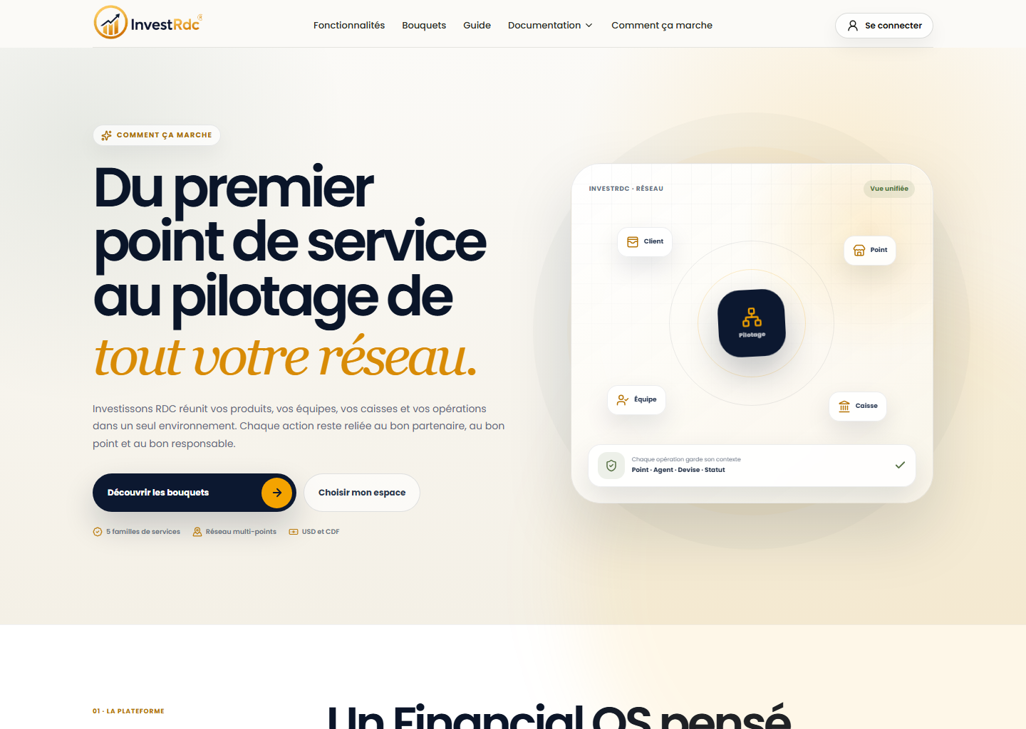 Définition de la plateforme sur le portail Web