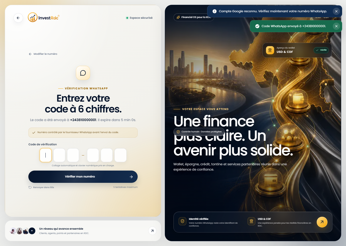 OTP après Google sur le portail Web