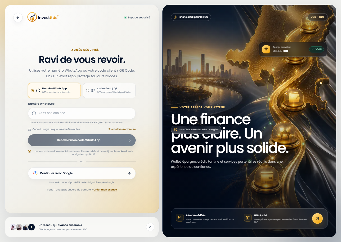 Connexion WhatsApp sur le portail Web
