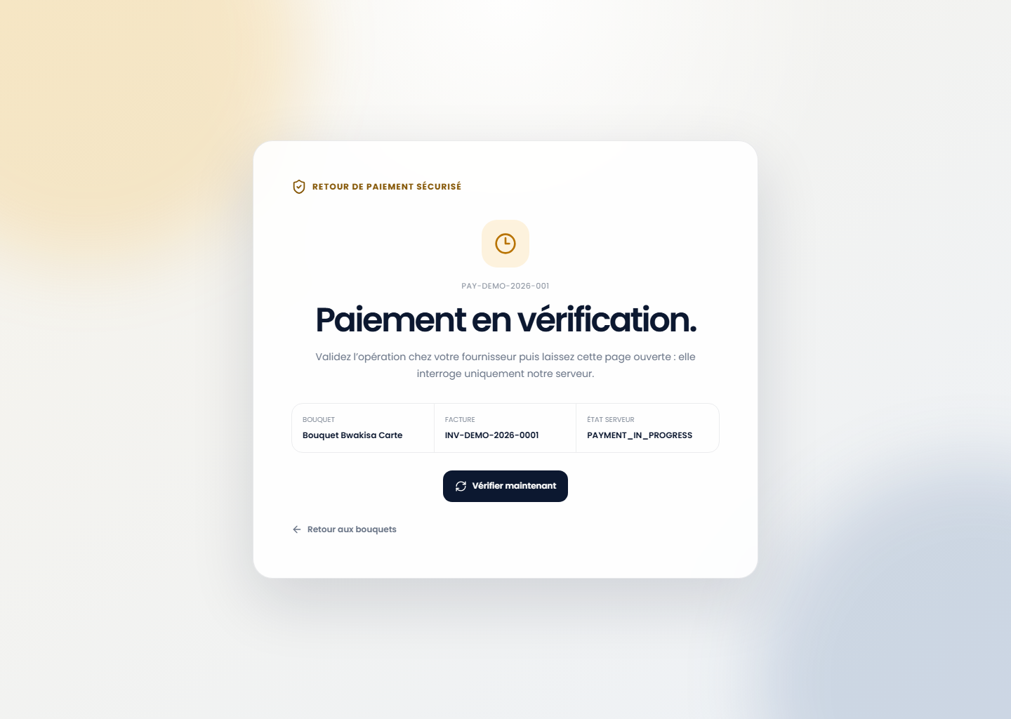 Retour fournisseur en vérification sur le portail Web