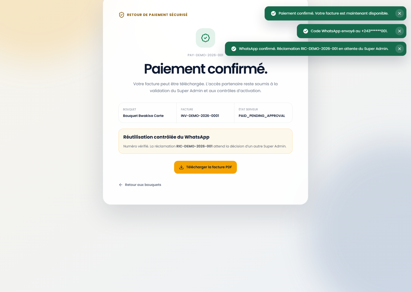 Réattribution en revue sur le portail Web